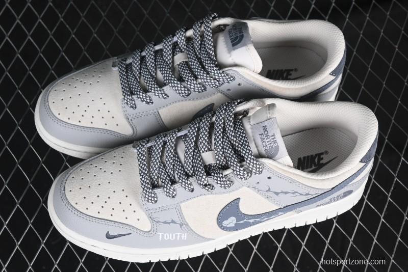 Nike SB Dunk Low The North Face Collaboration Anniversary Edition Customized Low-Top Casual Skate Shoes - DJ2024-105