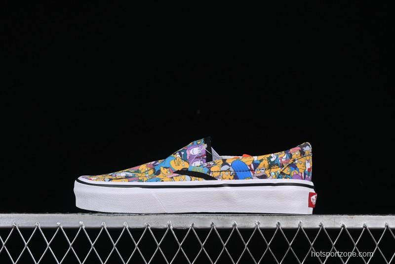 Vans Slip-on Pro Simpson Family All Over Print Low Top Skate Shoes - VN0A3WMD1TJ