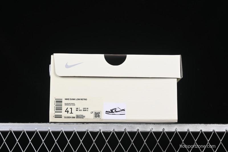 Nike SB Dunk Low Gucci Collaboration Black White Lettering Anniversary High-End Custom Low-Top Casual Skate Shoes - DJ2024-098