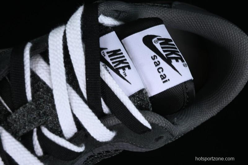 Nike Sacai VaporWaffle 3.0 Deconstructed Sneakers with Overlapping Swoosh and Double Tongue - CV1363-105