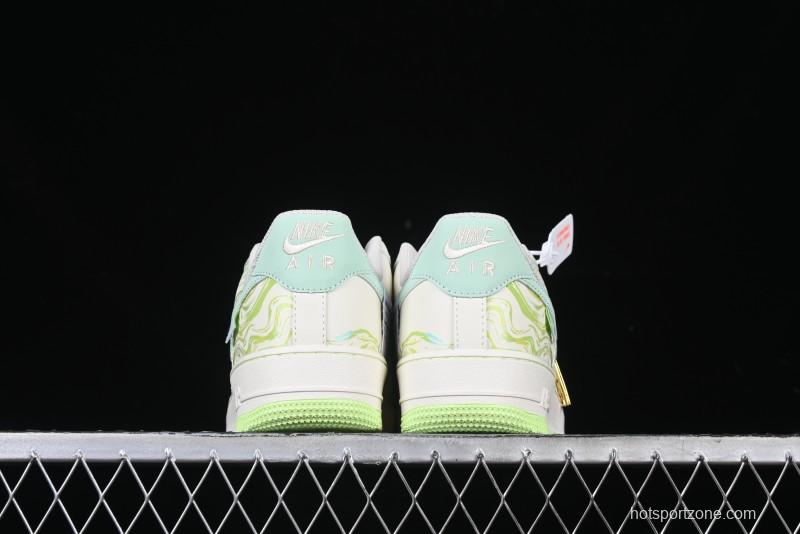 Nike Air Force 1 '07 Low "Green Snake" Year of the Snake Limited Edition Casual Sneakers with Bamboo and Serpent Design - FB1893-555