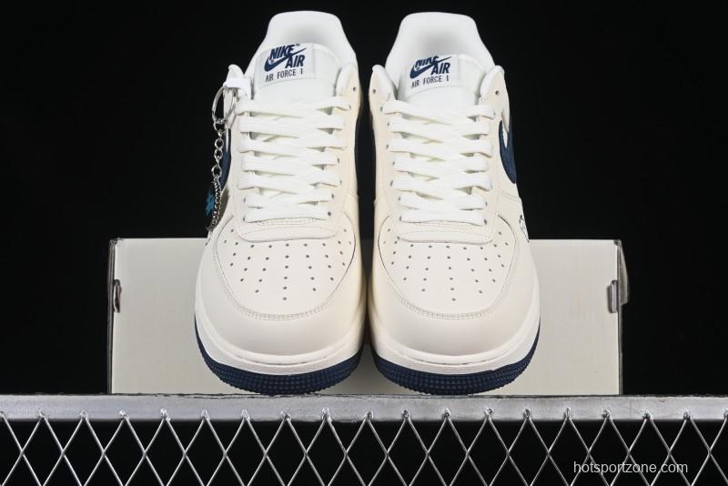 Nike Air Force 1 '07 Low Stussy Supreme Collaboration Checkerboard Beige Low-Top Casual Sneakers - DF0188-037