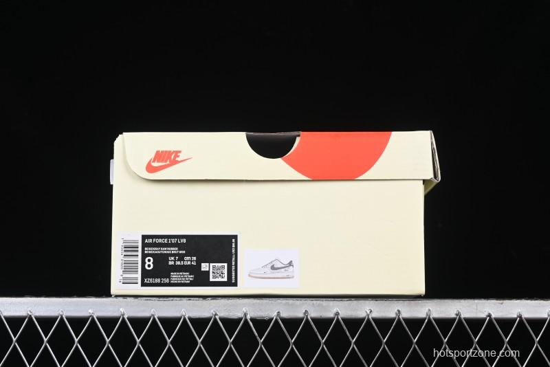 Nike Air Force 1 '07 Low Stussy Collaboration - Grey Swoosh Casual Sneakers - XZ6188-256