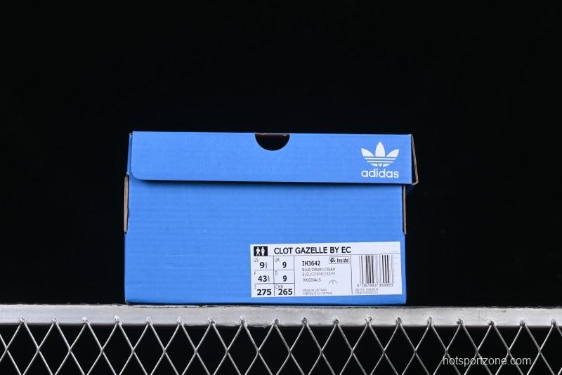 Adidas Clot x Originals Gazelle Indoor Retro Casual Slip-Resistant Wear-Resistant Low-Top Sneakers - IH3642