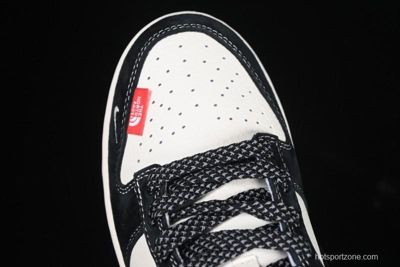 Nike SB Dunk Low The North Face Year of the Snake Black White Black Swoosh Anniversary Custom Low-Top Casual Sneakers - FC1688-210