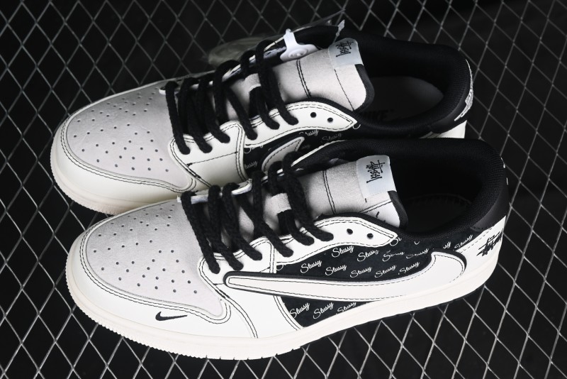 Nike Travis Scott x Fragment Design x Air Jordan 1 Low OG SP AJ1 Low Top Casual Sneakers - SJ2068-121