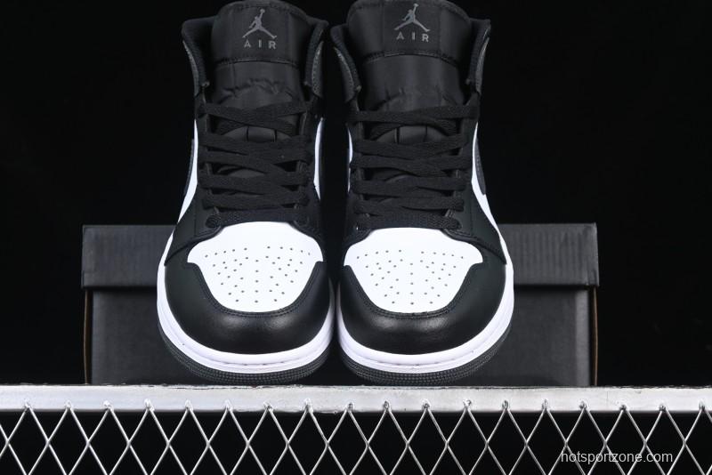 Nike Air Jordan 1 Mid AJ1 White Black Gray Culture Leisure Sneakers - DQ8426-001