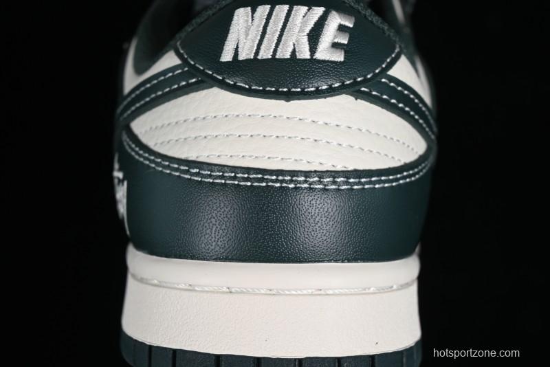 Nike SB Dunk Low Stussy Collaboration - Navy Starry Sky Anniversary Custom Low-Top Casual Skate Shoes - BB9898-003