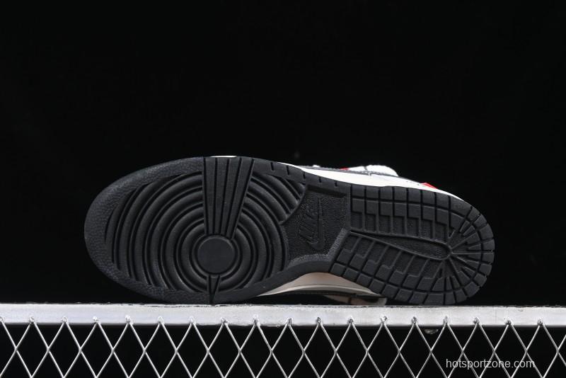 Nike SB Dunk Low The North Face x Supreme Collaboration Light Gray Hook Anniversary Custom Low-Top Casual Skate Shoes - YX5066-230