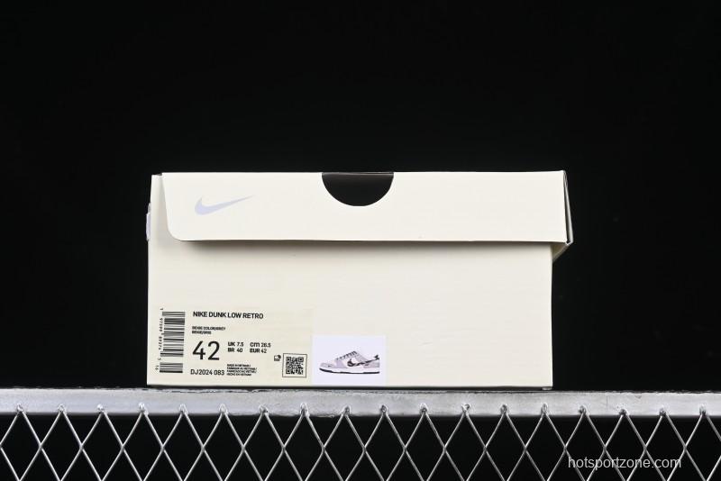 Nike SB Dunk Low Anniversary Edition Customized Sneakers with Grey Swoosh Logo - DJ2024-083