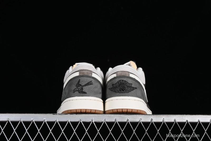 Nike Air Jordan 1 Low "Snkrs Day" Casual Sneakers with Grey Toe Design - FD0399-004