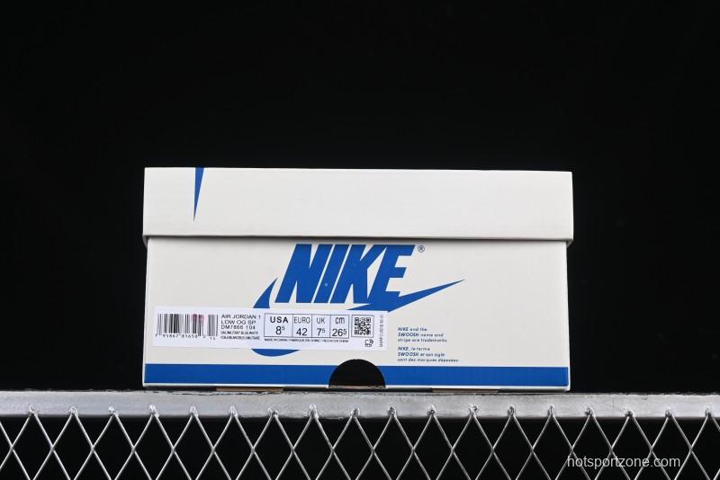 Nike Travis Scott x Air Jordan 1 Low OG AJ1 Reverse Swoosh Sneakers - DM7866-104