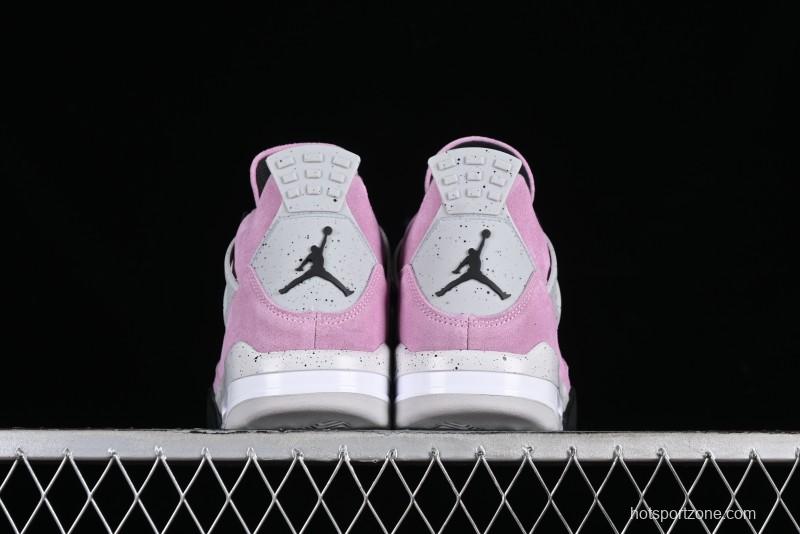 Nike Air Jordan 4 Retro "Orchid" Sneakers with Suede Upper and Cement Grey Accents - AQ9129-501