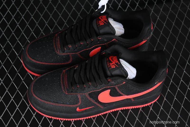 Nike Air Force 1 '07 Low Casual Sneakers in Heartbeat Orange with Full-Length Air Cushion - DF0188-015