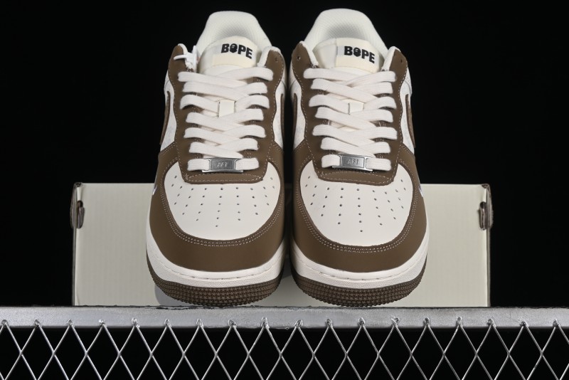 Nike Air Force 1 '07 Low BAPE Collaboration - Light Green Pigskin Low-Top Casual Sneakers - BA8806-225