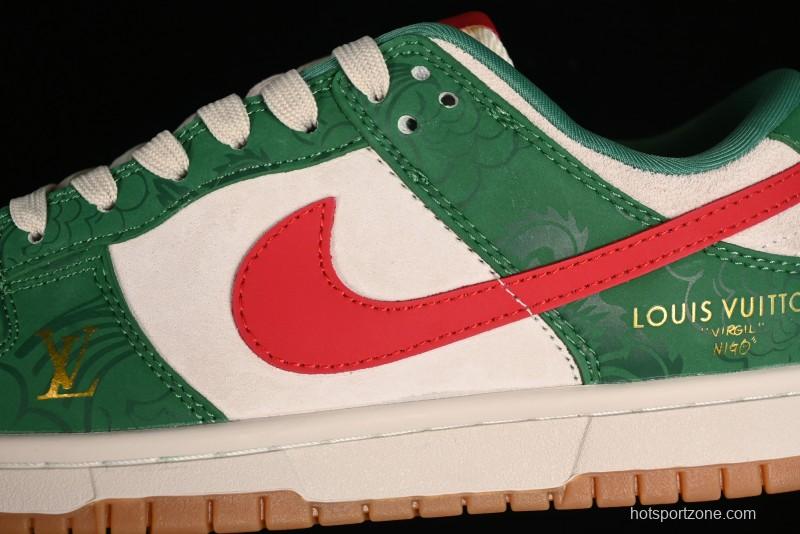 Nike SB Dunk Low Chinese New Year Limited Edition - Little Azure Dragon Anniversary High-End Custom Low-Top Casual Sneakers - XP3802-331