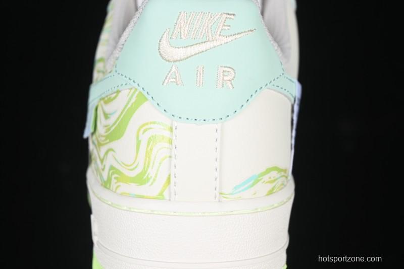 Nike Air Force 1 '07 Low "Green Snake" Year of the Snake Limited Edition Casual Sneakers with Bamboo and Serpent Design - FB1893-555