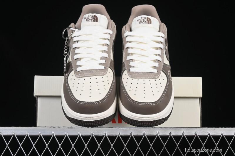 Nike Air Force 1 '07 Low The North Face Collaboration Light Brown Ghost Face Casual Sneakers - KK1988-065