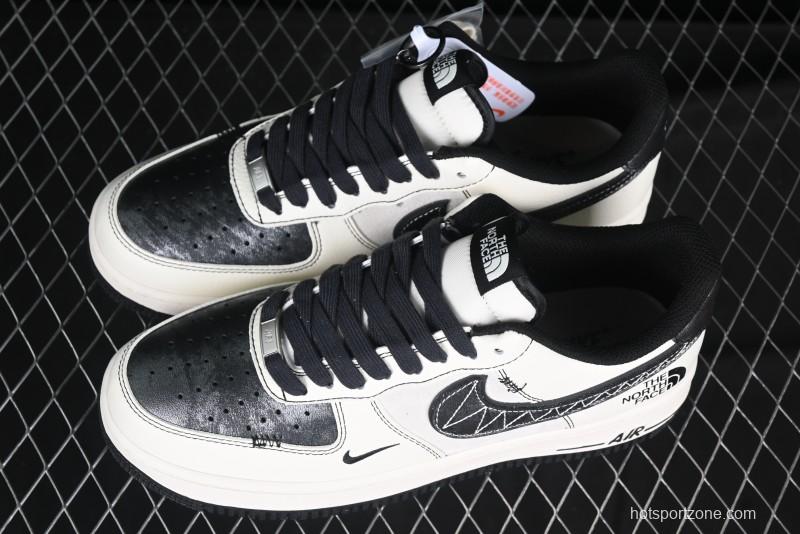 Nike Air Force 1'07 Low The North Face Collaboration Patent Leather Black Stitch Low-Top Casual Sneakers - DM6688-005