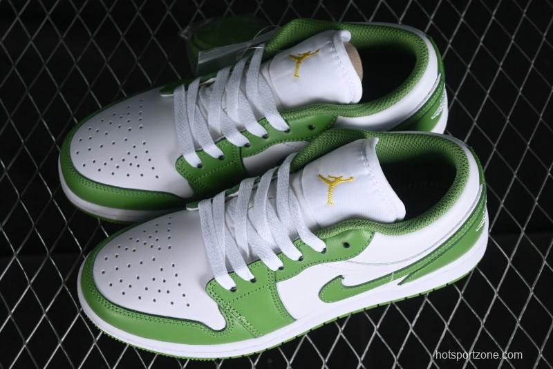Nike Air Jordan 1 Low AJ1 White Green Low Top Lifestyle Basketball Shoes - HF4823-100