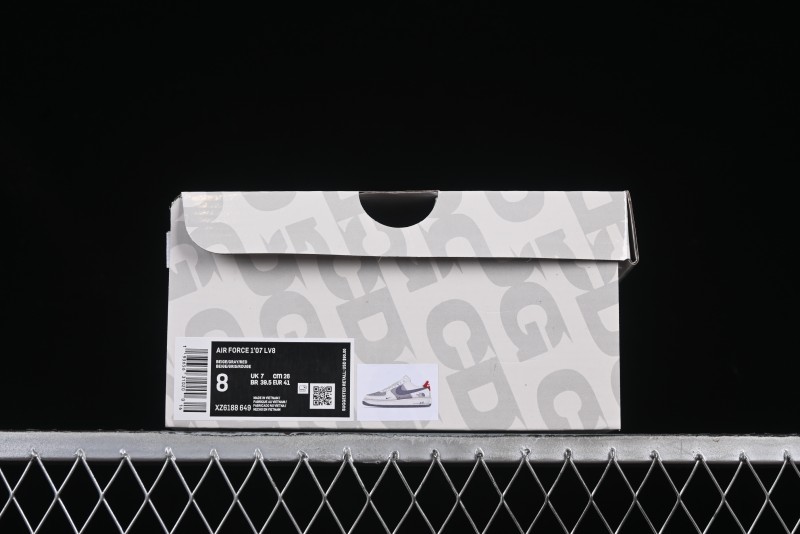 Nike Air Force 1 '07 Low The North Face Collaboration Patchwork Pigskin Red Tail Casual Sneakers - XZ6188-649