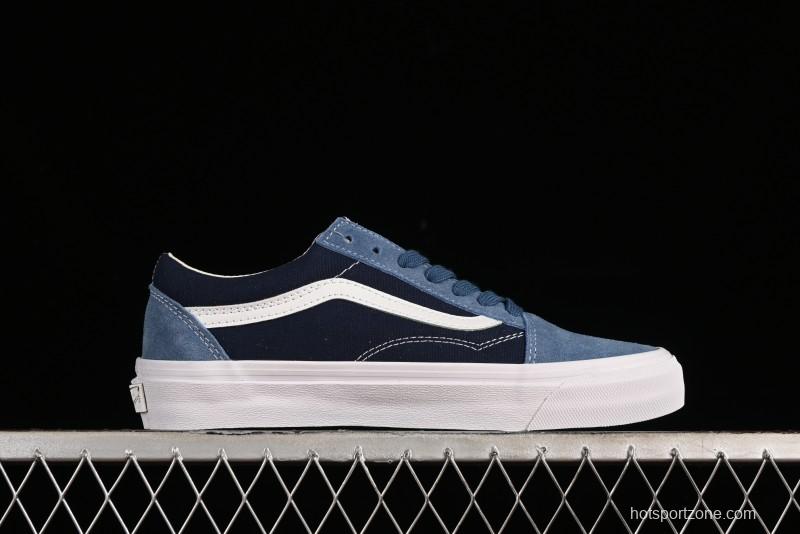 Vans Sk8-Mid Reissue 83 High-End Blue Suede Retro Skate Shoes - VN000CQDDWR