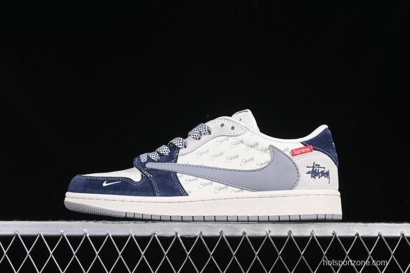 Nike Travis Scott x Fragment Design x Air Jordan 1 Low OG SP AJ1 Retro Sneakers - DM9288-009