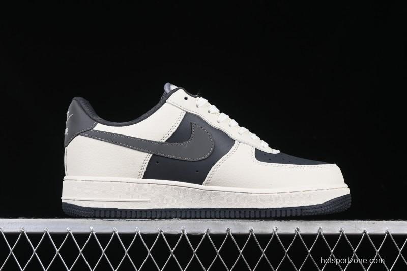 Nike Air Force 1 '07 Low Stussy Collaboration - Light Grey Triple Swoosh Low-Top Casual Sneakers - KK1988-037