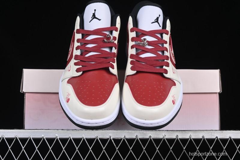 Nike Air Jordan 1 Low OG Retro Basketball Shoes Snake Year Limited Edition - 553558-132