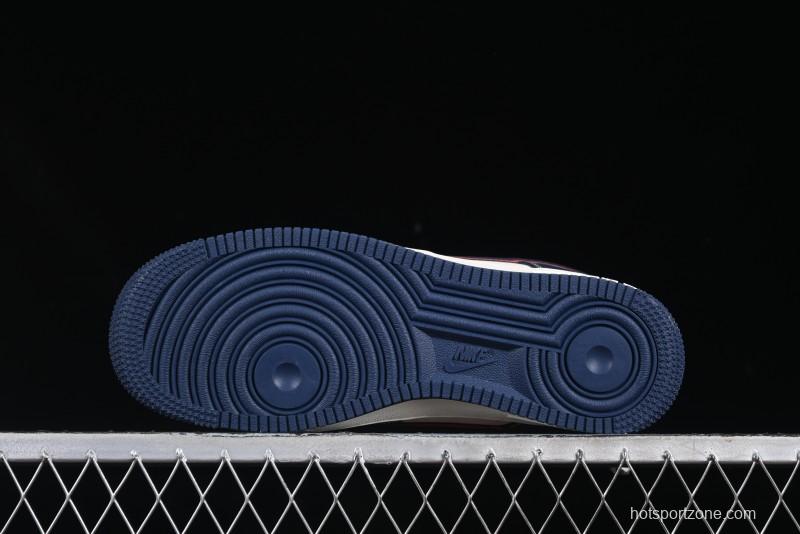 Nike Air Force 1 '07 Low The North Face Collaboration Blue Red Double Swoosh Casual Sneakers - XS1958-521