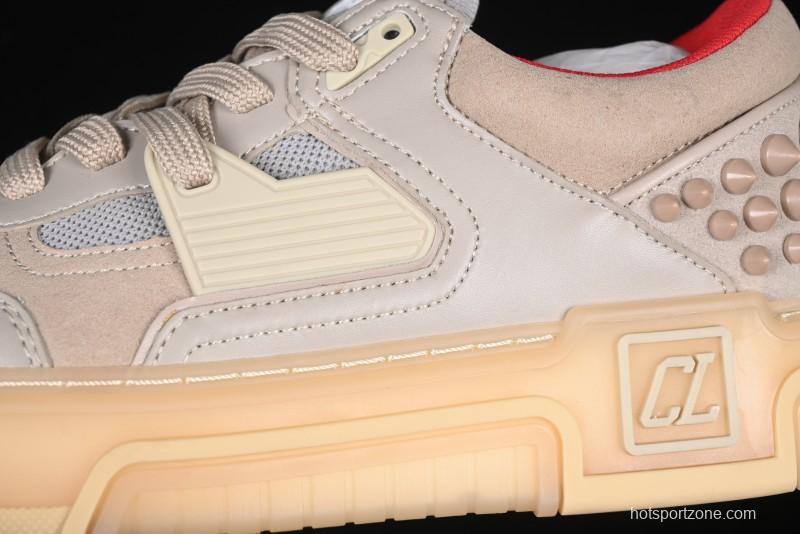 Christian Louboutin Funnyto Flat Comfortable Fashion Low Top Sneakers in Taupe - X.D4