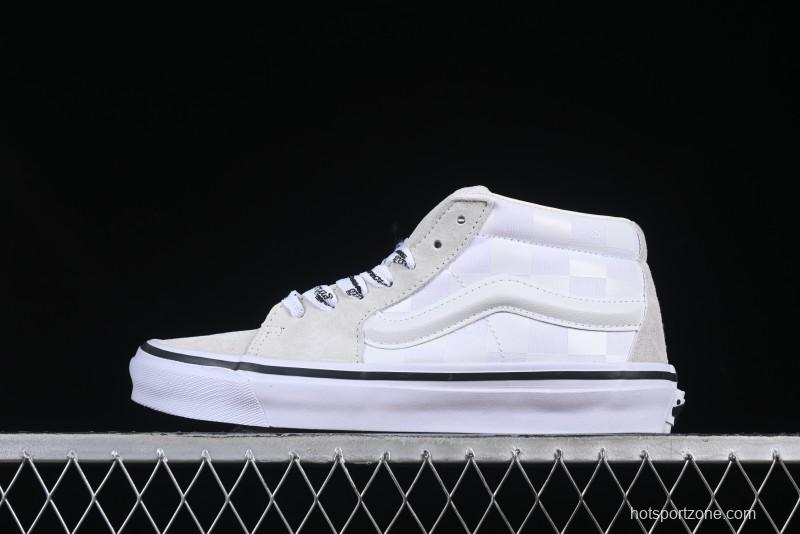 Vans HommeGirls x Sk8-Mid Fashion Casual Mid-Top Suede Skate Shoes with Bold Side Stripes - VN000NBN2VZ