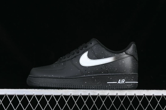 Nike Air Force 1 '07 Low Casual Sneakers with Black Splatter Design - ZH0316-046