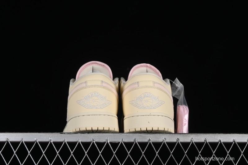 Nike Air Jordan 1 Low AJ1 Khaki Pink Low-Top Lifestyle Basketball Shoes - FQ1925-100
