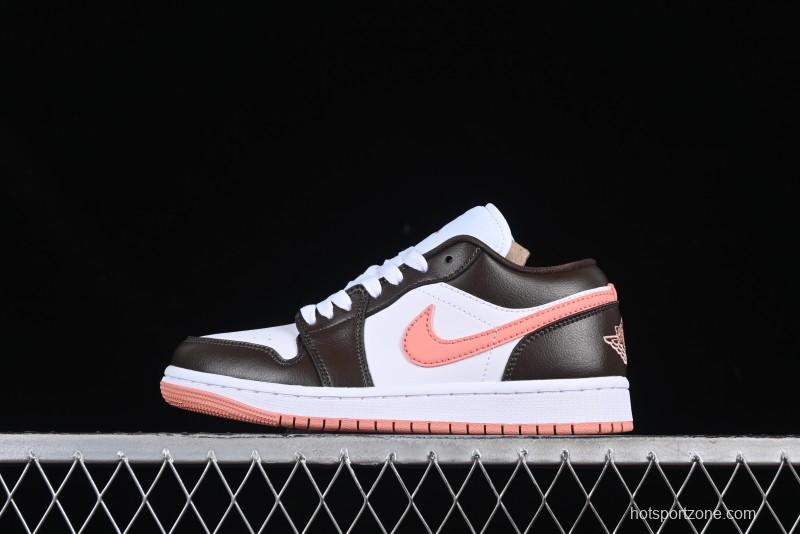 Nike Air Jordan 1 Low AJ1 Mocha Pink Casual Lifestyle Sneakers - DC0774-182