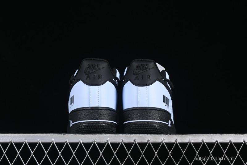 Custom "I Love U" Black & White Sneakers - Sleek Barcode Design