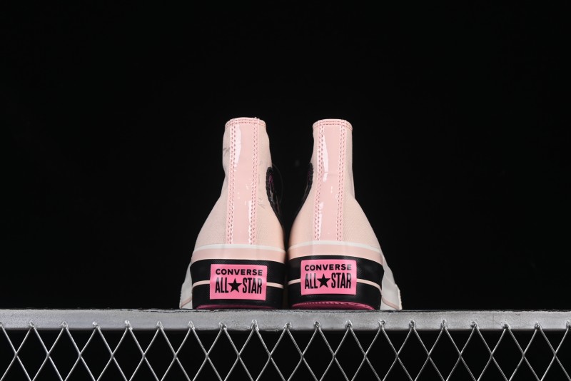 Converse Chuck 70 High Top Platform Sneakers in Pink Color Block Design - A14825C
