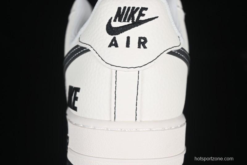 Nike Air Force 1 '07 Low Custom Casual Sneakers with Multiple Swoosh Design - HH7518-068