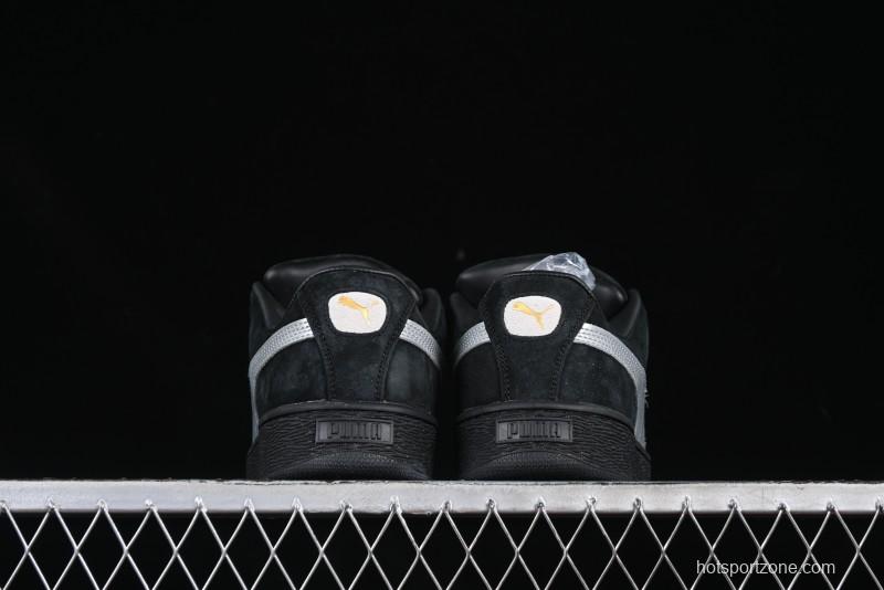 PUMA Suede XL Classic Men's Sneakers - Black with Metallic Silver Accents