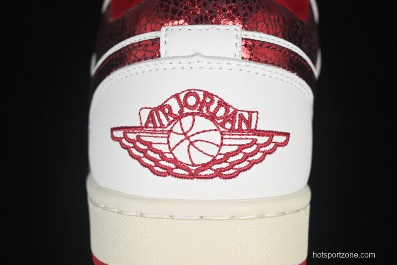 Nike Air Jordan 1 Low AJ1 White Red Low Top Casual Sneakers - HJ9338-106