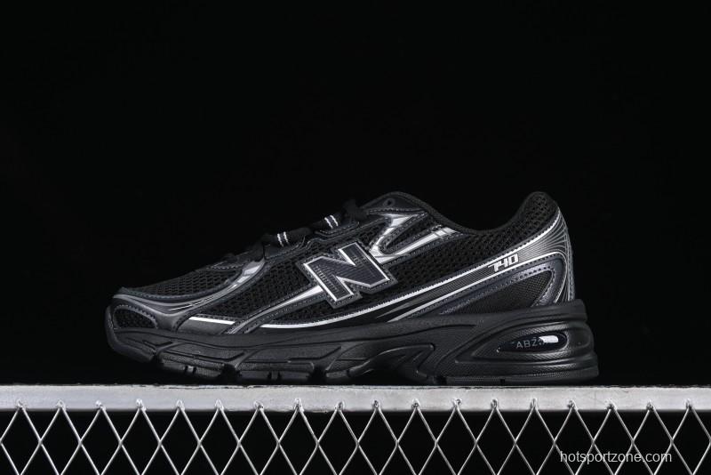 New Balance 740 Black and Silver Retro Running Sneakers for Men