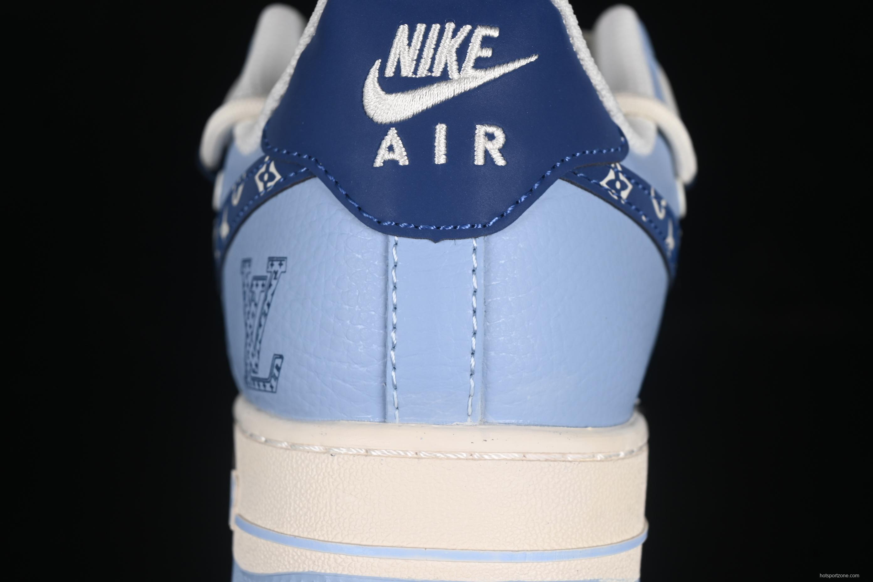 Nike Air Force 1 '07 Low LV Collaboration University Blue Drawstring Casual Sneakers - DM6868-059