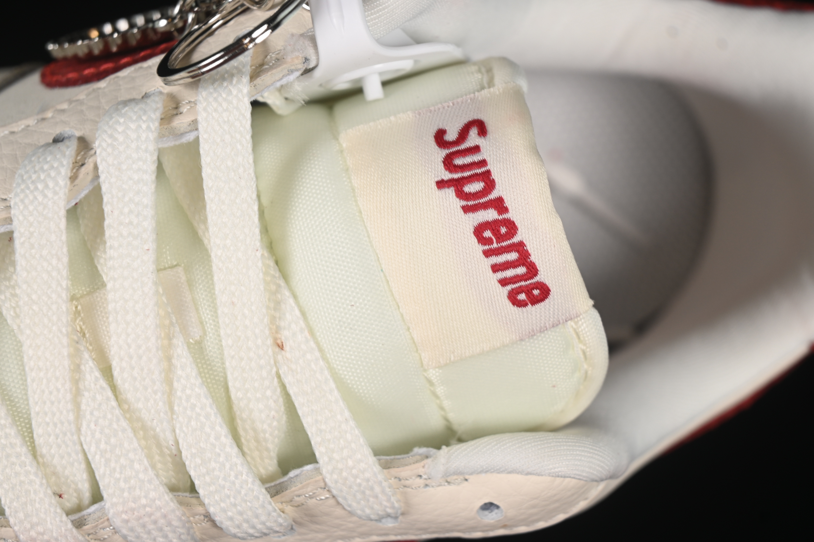 Nike Air Force 1 '07 Low Supreme Collaboration Sneakers with Red Snake Swoosh - DF0188-040