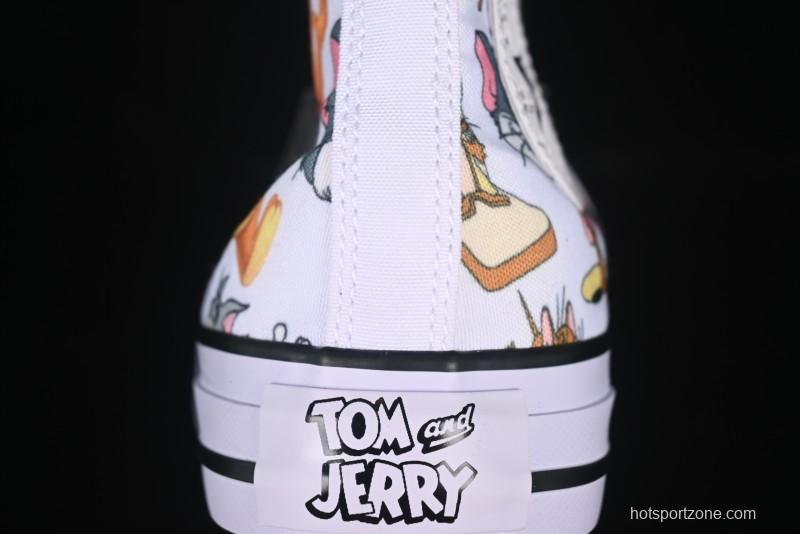Converse All Star High Top Casual Sneakers with Tom and Jerry Theme - A15112C