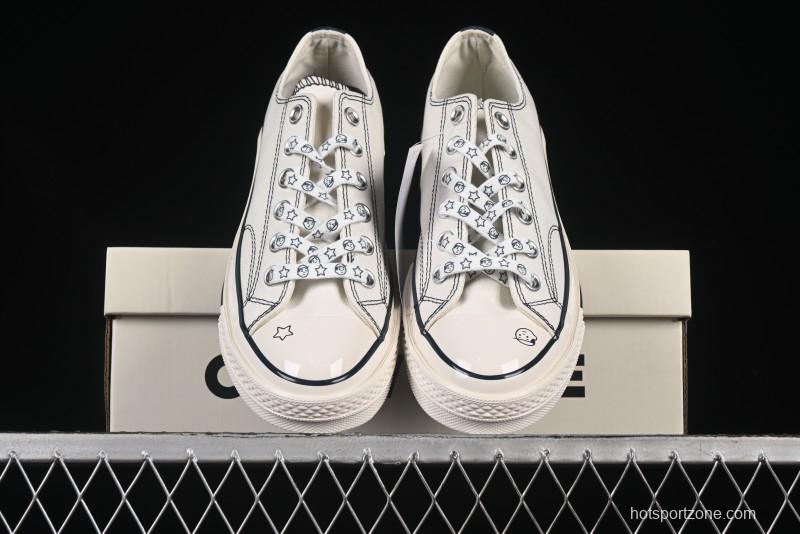 Converse Noritake x Chuck Taylor All Star 1970s Low Top Canvas Sneakers with Hand-Drawn Elements - A15788C