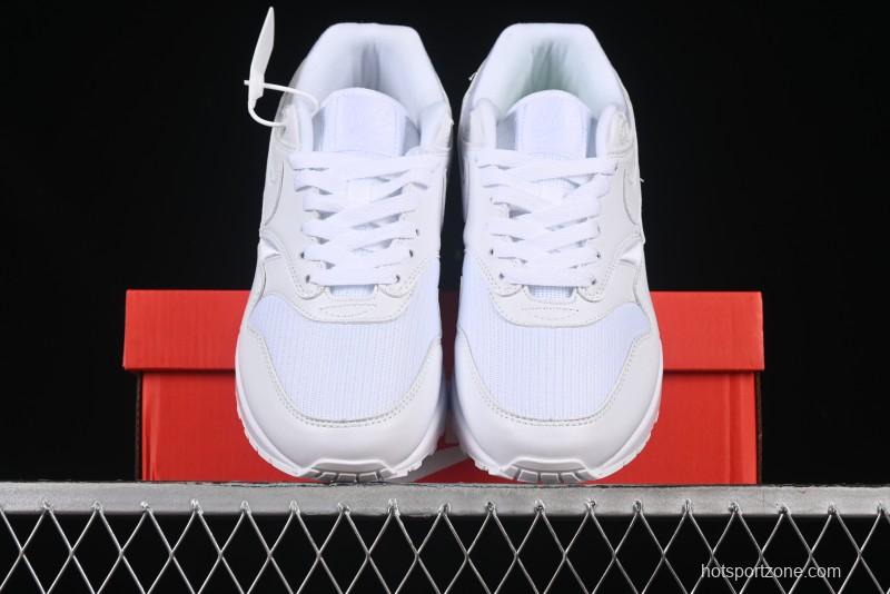 Nike Air Max 1 Retro Running Shoes with Half-Sole Air Cushion - 454746-107