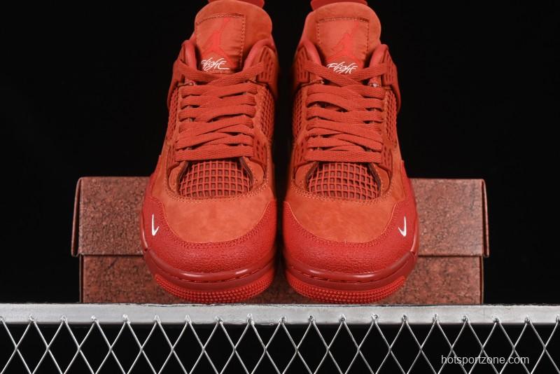 Nike Nigel Sylvester x Air Jordan 4 Retro High OG "Brick By Brick" Sneakers - HF4340-800