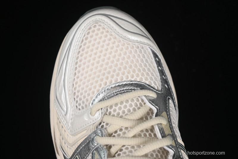 Asics Gel-Kayano 14 Running Shoes with Engineered Elastic Double-Layer Knit Upper and 3D Visible GEL Cushioning - 1201A019-200