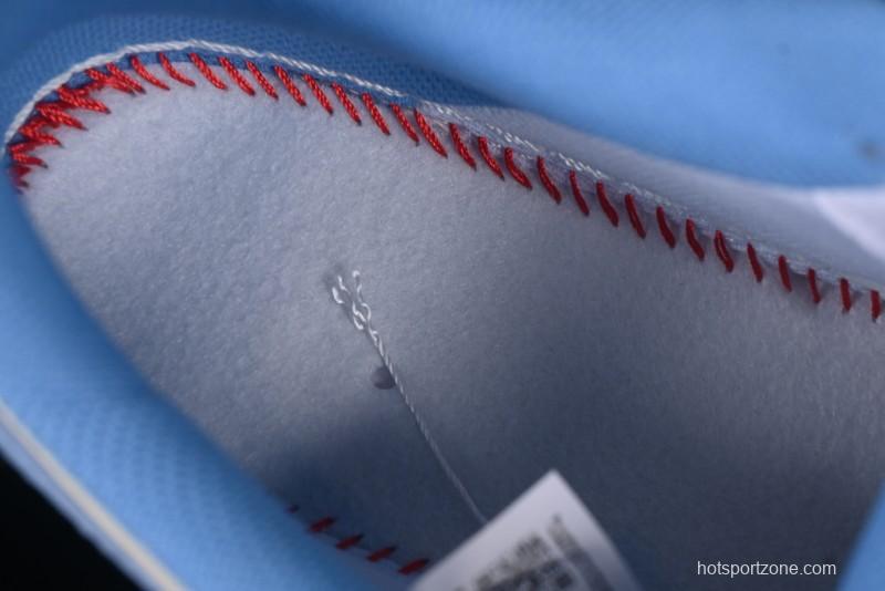 Nike Air Force 1 '07 Low Supreme Collaboration Blue Swoosh Gum Sole Casual Sneakers - XS1958-547