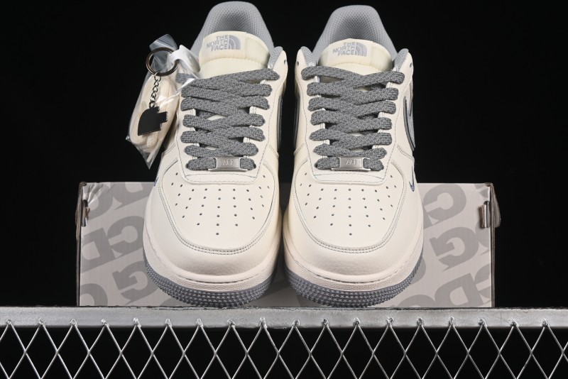 Nike Air Force 1 '07 Low The North Face x CDG Light Grey Swoosh Casual Sneakers - HH7518-052